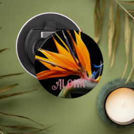 Orange Bird of Paradise Pflanze Bloom Aloha Flaschenöffner