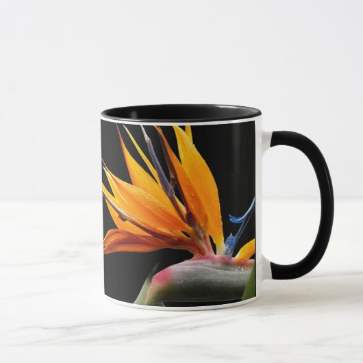 Orange Bird of Paradise Pflanze Bloom Tasse (Rechts)