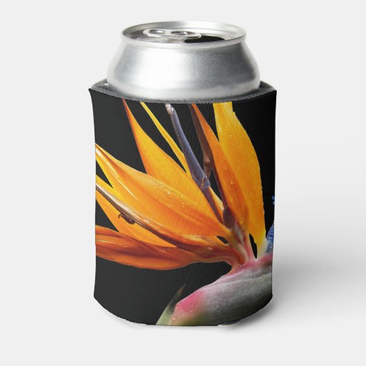 Orange Bird of Paradise Pflanze Blütenblume Dosenkühler (Kanne Rückseite)