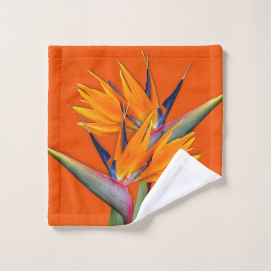 Orange Bird of Paradise Set (Waschlappen)