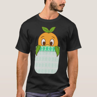 Orange Bird Pocket Print Classic T - Shirt