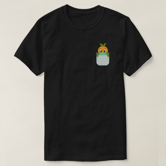 Orange Bird Pocket Print .pnng T-Shirt (Design vorne)