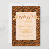 Orange Birds & Gemstones Kinderdusche Einladung (Vorderseite)