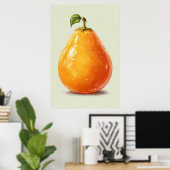 Orange Birne Poster (Heimbüro)