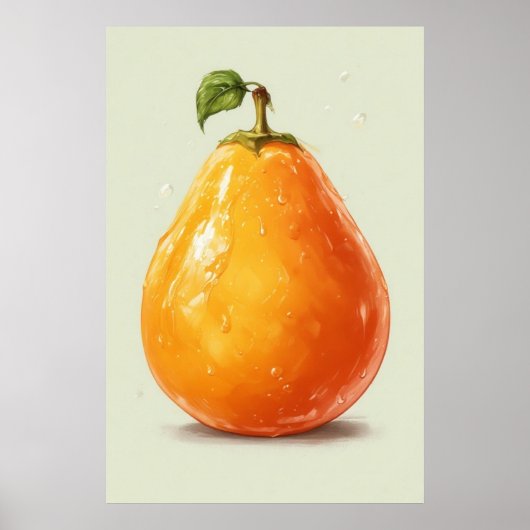 Orange Birne Poster (Vorne)