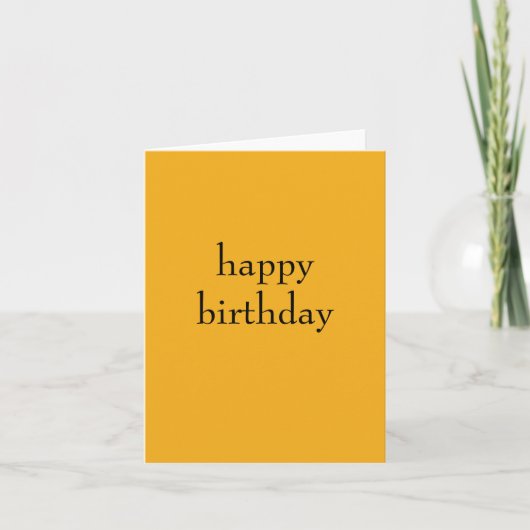 Orange Birthday Card Dankeskarte (Vorderseite)