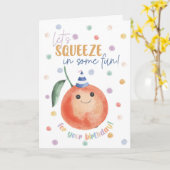 Orange Birthday Card – Let’s Squeeze in Some Fun Karte (Gelbe Blume)