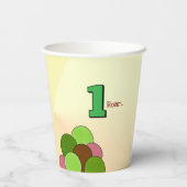 Orange Birthday Dragon  Pappbecher (Rückseite)