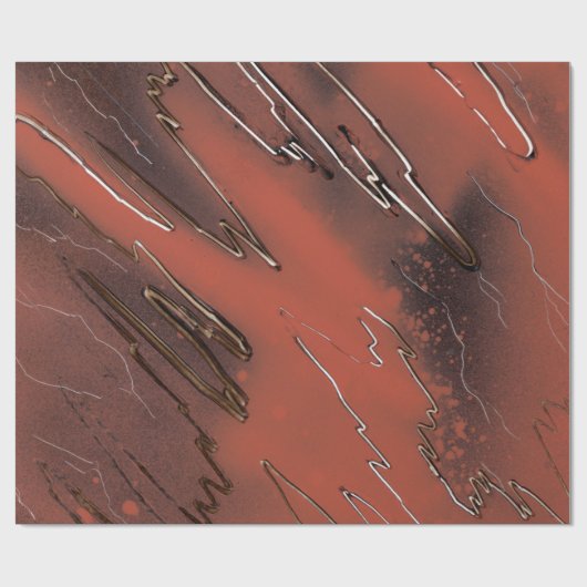 Orange bis Brown Weathered Geschenkpapier (Flach)