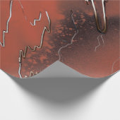 Orange bis Brown Weathered Geschenkpapier (Ecke)