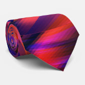 Orange bis dunkelblau kariert verdreht im Fraktal- Krawatte (Gerollt)