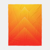 Orange bis gelbe geometrische Orange Fleecedecke (Vorderseite)