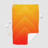 Orange bis gelbe geometrische Orange Golfhandtuch (Insitu)