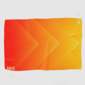 Orange bis gelbe geometrische Orange Golfhandtuch (Horizontal)