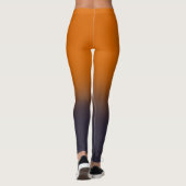 Orange bis Lila Gradient Ombre Leggings (Rückseite)
