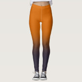 Orange bis Lila Gradient Ombre Leggings (Vorderseite)