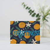 Orange Bist Du Froh Postkarte (Stehend Vorderseite)