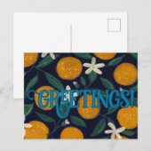 Orange Bist Du Froh Postkarte (Vorne/Hinten)