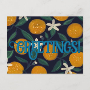 Orange Bist Du Froh Postkarte