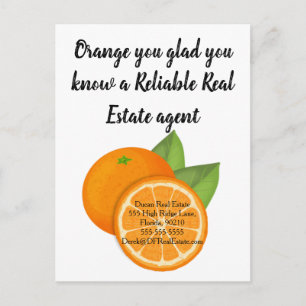 Orange, bist du froh über den Verkauf von Immobili Postkarte