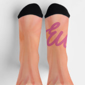 Orange bist du gemütlich socken (Oben)