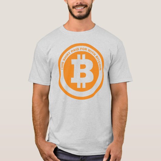 Orange Bitcoin Symbol Custom Message Graphic T-Shirt (Vorderseite)