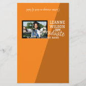 Orange Black Abschluss Candy Bar Wrapper Flyer (Vorne)