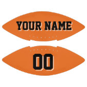 ORANGE BLACK AND WEISS Custom Football (Paneele)