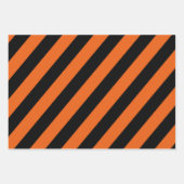 Orange, Black, and White Chevron & Stripe Patterns Geschenkpapier Set (Vorderseite 3)