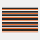 Orange, Black, and White Chevron & Stripe Patterns Geschenkpapier Set (Vorderseite 2)