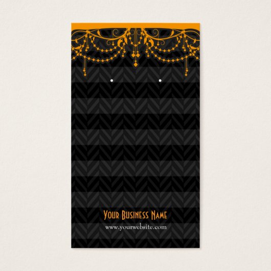 Orange Black Art Deco Benutzerdefinierte Orangenka (Vorderseite)