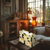 Orange & Black Balanced Geometric - Geschenktasche Große Geschenktüte