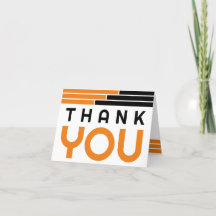 Orange & Black Bars Abschluss Vielen Dank