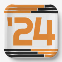 Orange & Black Bars Klasse "24 Graduate