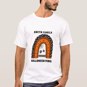 Orange & Black Bats Rainbow Halloween T-Shirt