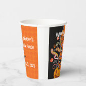 Orange Black Beängstigend Pumpkin Halloween-Party  Pappbecher (Rechts)