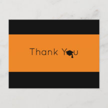 Orange Black Bold Abschluss Vielen Dank