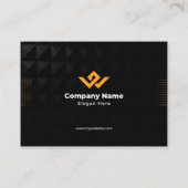 Orange Black Business Card Visitenkarte (Rückseite)
