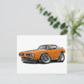 Orange-Black Car 1971-72 Ladegerät Postkarte (Stehend Vorderseite)