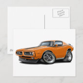 Orange-Black Car 1971-72 Ladegerät Postkarte (Vorne/Hinten)