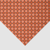 Orange Black Checkerboard Muster Seidenpapier (Ausschnitt)