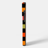 Orange Black Checkered Gingham Pattern Case-Mate iPhone Hülle (Rückseite / Links)