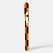 Orange Black Checkered Karo Pattern Case-Mate iPhone Hülle (Rückseite / Links)