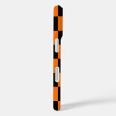 Orange Black Checkered Karo Pattern Case-Mate iPhone Hülle (Rückseite / Rechts)