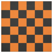 Orange Black Checkered Karo Pattern Stoff (Muster)
