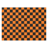Orange Black Checkered Karo Pattern Tischdecke (Vorderseite (Horizontal))