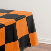 Orange Black Checkered Karo Pattern Tischdecke (Beispiel)