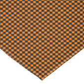 Orange Black Checkered Karos Chic Halloween-Party Tischdecke (Schrägansicht)