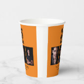 Orange Black Class 2025 Abschluss Foto Pappbecher (Rechts)