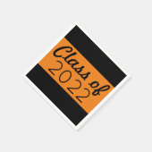 Orange & Black Class Year Abschluss Serviette (Ecke)
